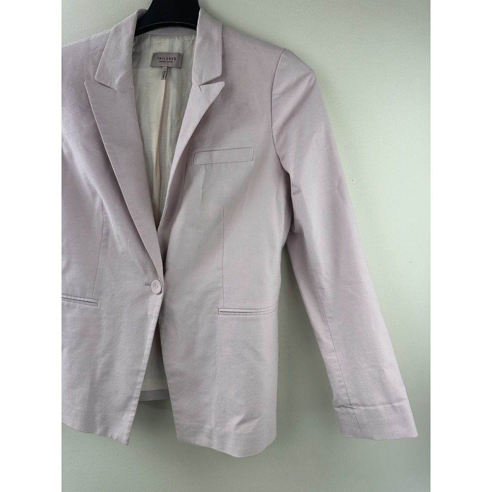 Rebecca Taylor Tailored Blazer Jacket Cotton Stretch Career Office Womens Size 8 - Picture 7 of 16
